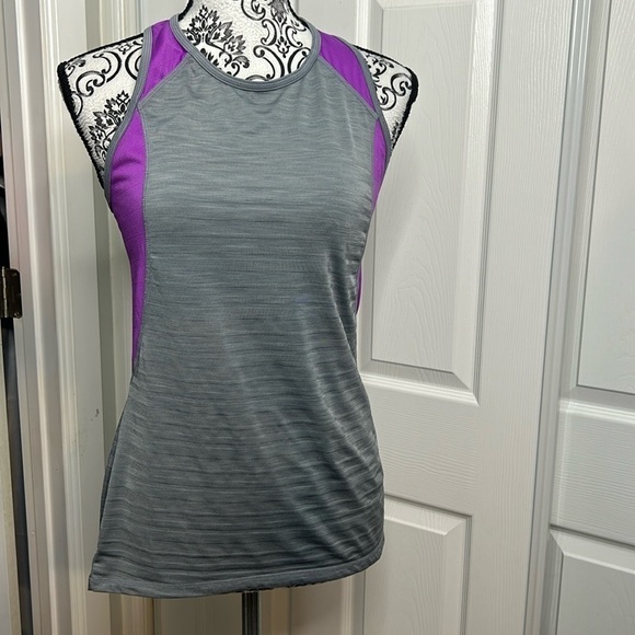 Athleta Tank Top Purple Gray Racerback XS - Picture 1 of 4